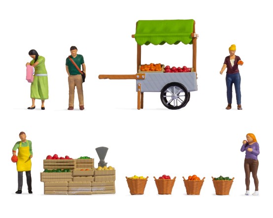 NOCH 16226 H0 Figuren-Themenwelt Obststand 