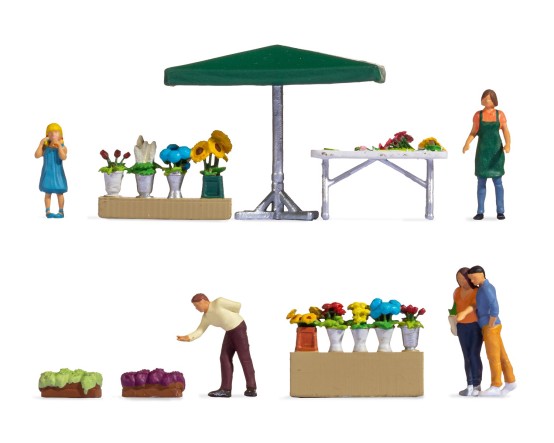 NOCH 16227 H0 Figuren-Themenwelt Blumenstand 