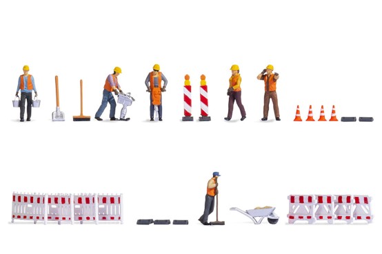 NOCH 16262 H0 Figuren-Themenwelt Straßenarbeiten 