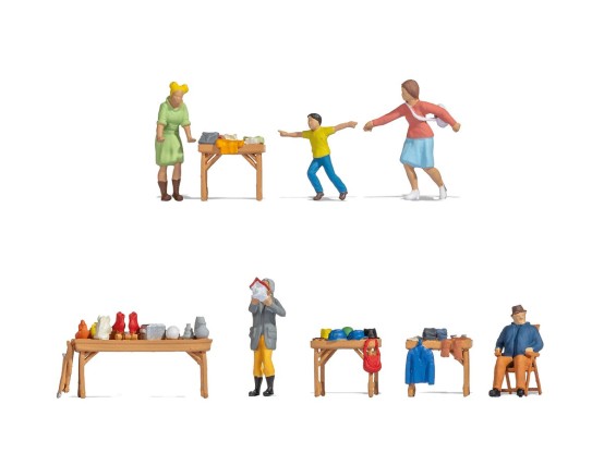 NOCH 16281 H0 Figuren-Themenwelt Flohmarkt 