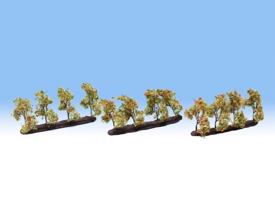 NOCH 21532 H0/TT Plantagenbäume mit Äpfeln 12 Stück 