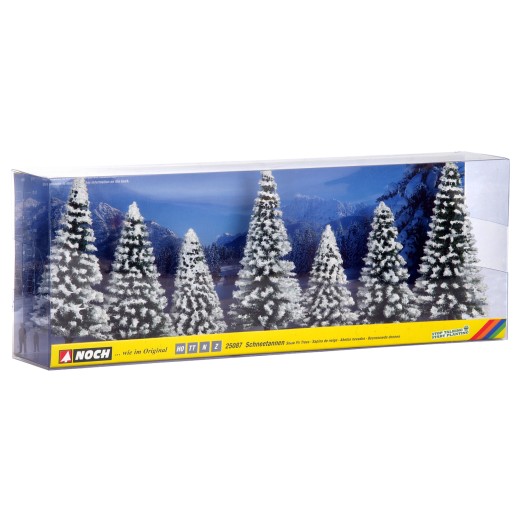 NOCH 25087 H0/TT/N Schneetannen 7 Stück, 8-12 cm hoch 