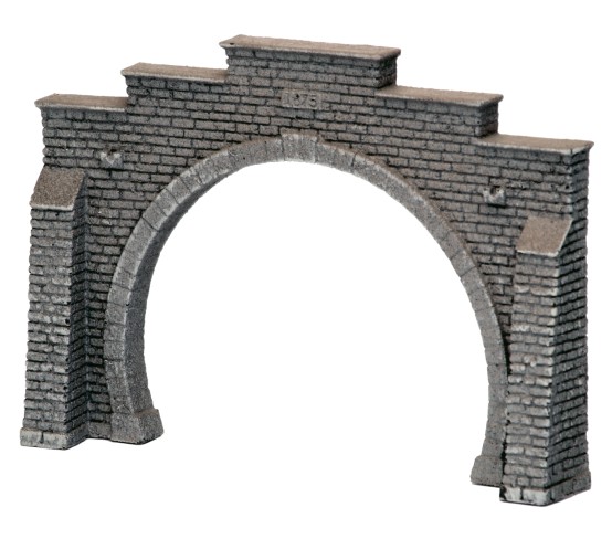 Preview: NOCH 34852 N Tunnel-Portal 2-gleisig, 12,3 x 8,5 cm 