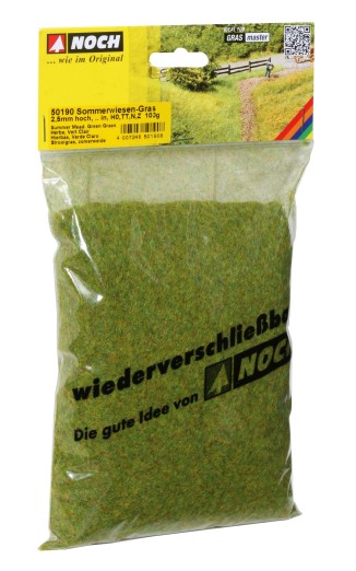 Preview: NOCH 50190 Streugras Sommerwiese 2,5 mm, 100g Beutel 