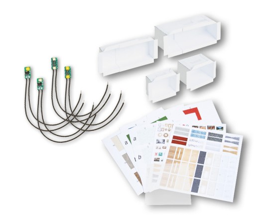 Preview: NOCH 51250 H0 micro-rooms LED-Gebäude-Beleuchtungs-Set 