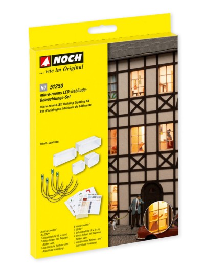 NOCH 51250 H0 micro-rooms LED-Gebäude-Beleuchtungs-Set 