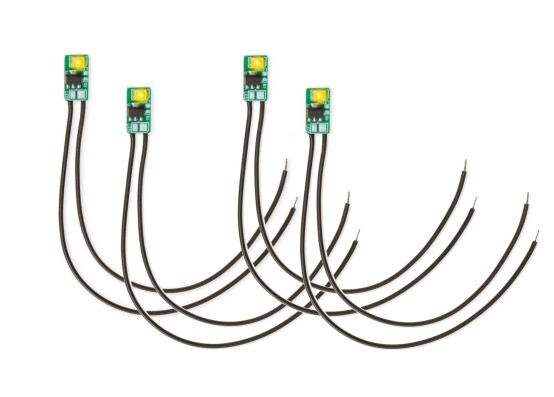 NOCH 51275 micro-rooms Einfach-LED, warm-weiß (4 Stück) 