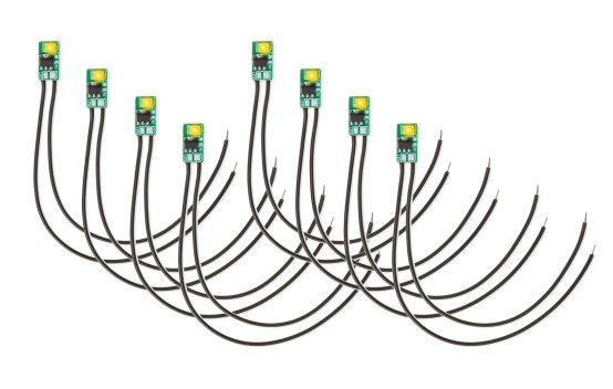 NOCH 51276 micro-rooms Einfach-LED, warm-weiß (8 Stück) 