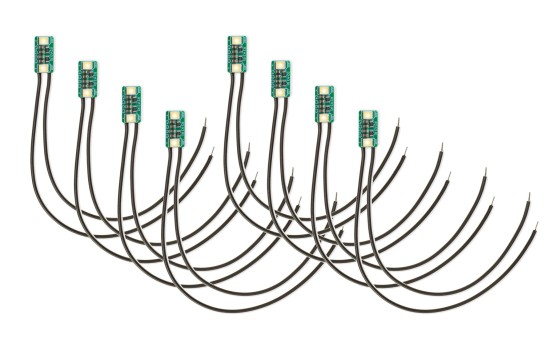 NOCH 51281 micro-rooms Doppel-LED, kalt-weiß (8 Stück) 