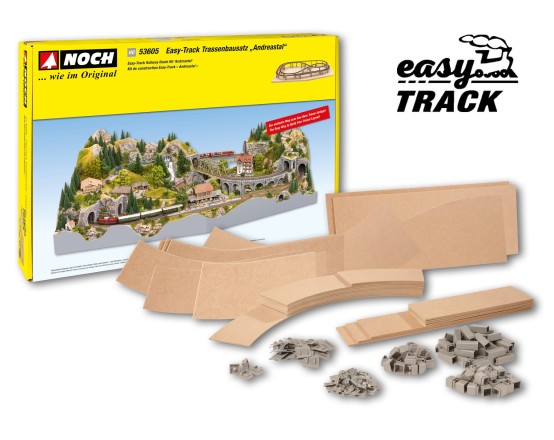 Preview: NOCH 53605 H0 Easy-Track Trassenbausatz Andreastal 