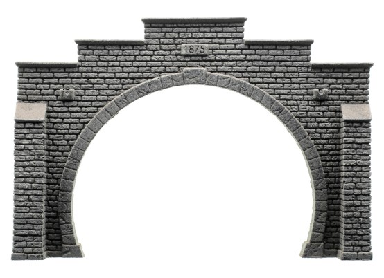 NOCH 58052 H0 Tunnel-Portal 2-gleisig, 21 x 14 cm 