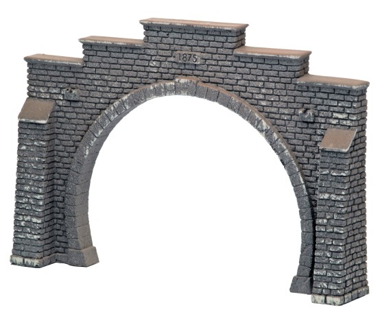 Preview: NOCH 58052 H0 Tunnel-Portal 2-gleisig, 21 x 14 cm 
