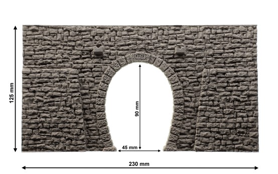 Preview: NOCH 58247 H0 Tunnel-Portal 1-gleisig, 23 x 12,5 cm 