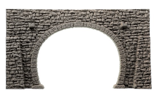 NOCH 58248 H0 Tunnel-Portal 2-gleisig, 23,5 x 13 cm 