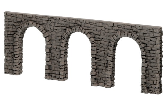 Preview: NOCH 58260 H0 Arkadenmauer offen, 27 x 10 cm 