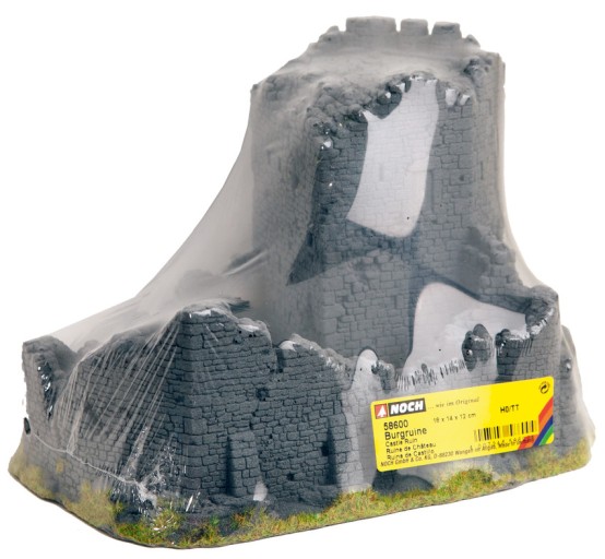 Preview: NOCH 58600 H0/TT Burgruine 18 x 14 cm, 12 cm hoch 