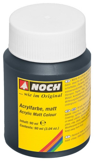 NOCH 61197 Acrylfarbe matt, schwarz 90 ml 
