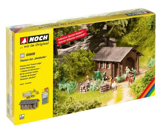 NOCH 65606 H0 Themen-Set „Waldhütte“ 