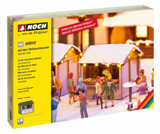 Preview: NOCH 65610 H0 Kombi-Set „Auf dem Weihnachtsmarkt“ 
