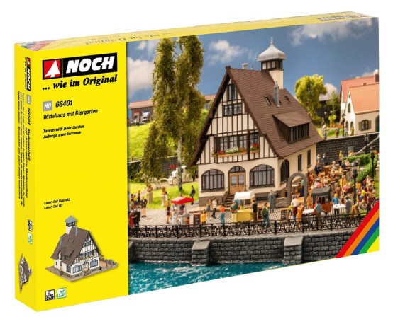Preview: NOCH 66401 H0 Wirtshaus mit Biergarten 