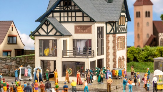 Preview: NOCH 66501 H0 Modegeschäft mit micro-motion Modeschau 