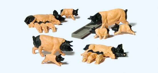 Preiser 10149 H0 Schwäbisch Hällische Schweine 