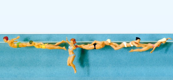 Preiser 10306 H0 Schwimmende Personen 