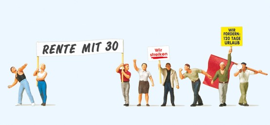 Preiser 10456 H0 Demonstranten 