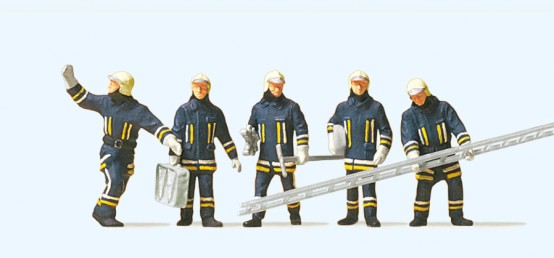 Preiser 10484 H0 Feuerwehrmaenner in Einsatzkleidung 
