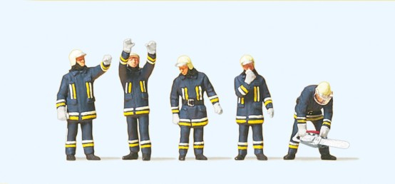 Preiser 10486 H0 Feuerwehrmänner in moderner Einsatzkleidung 