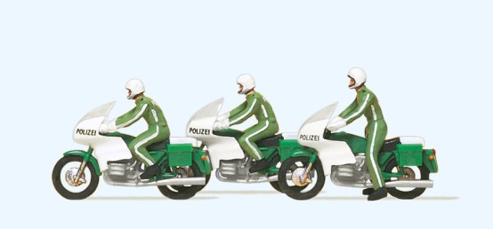 Preiser 10489 H0 Kradfahrer Polizei 