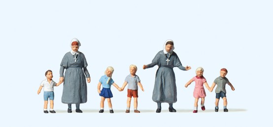 Preiser 10533 H0 Diakonissen mit Kindern 
