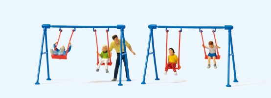 Preiser 10630 H0 Kinder auf der Schaukel 