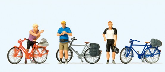 Preiser 10644 H0 Stehende Radfahrer in sportli 