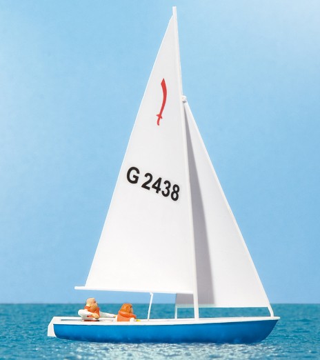 Preiser 10679 H0 Segler auf Segelboot „Korsar“ 