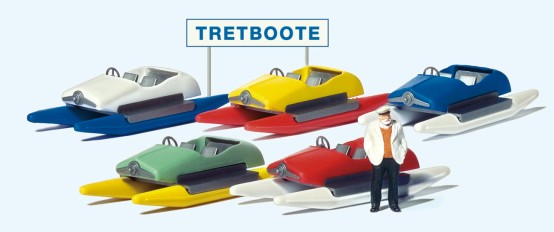 Preiser 10685 H0 Tretbootverleih (5 Boote) 