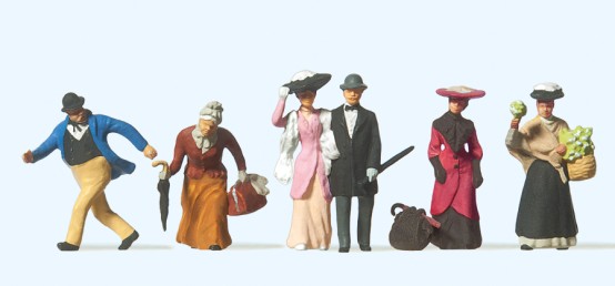 Preiser 12138 H0 Reisende und Passanten, um 1900 