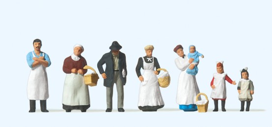 Preiser 12193 H0 Am Kolonialwarengeschäft. Um 1900 