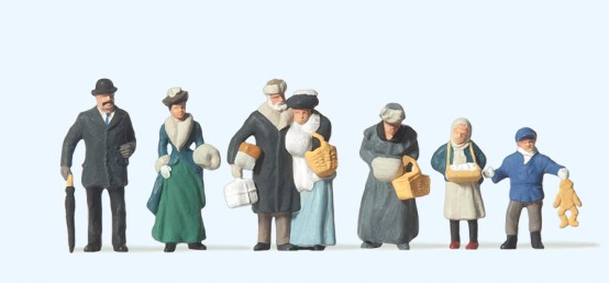 Preiser 12195 H0 Auf dem Weihnachtsmarkt. Um 1900 