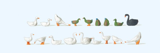 Preiser 14167 H0 Enten, Gänse und Schwäne 