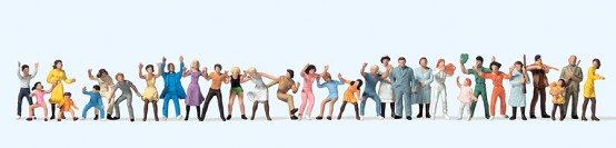 Preiser 14414 H0 Volksfestbesucher, 30 Figuren 