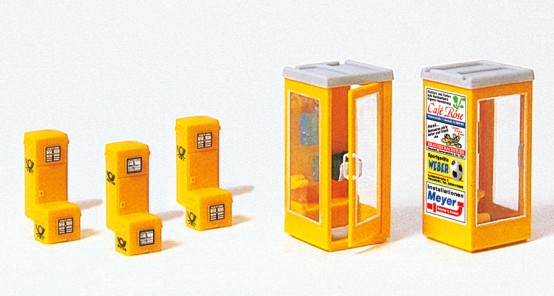 Preiser 17213 H0 Briefkästen, Telefonzellen 
