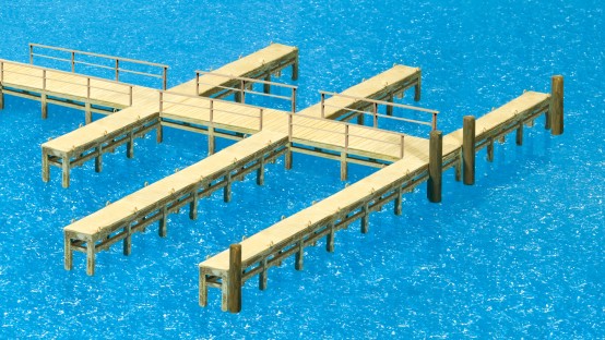Preiser 17315 H0 Bootsstege. Bausatz 