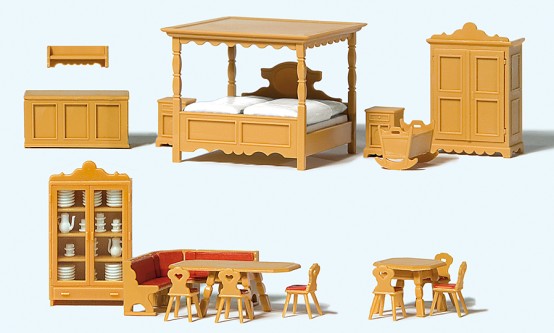 Preiser 17710 H0 Landhausmöbel (Fertigmodell) 