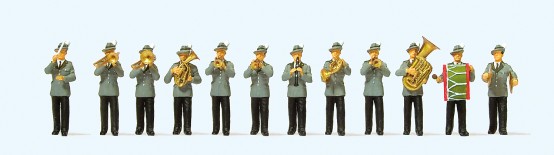 Preiser 24611 H0 Schützenkapelle, 12 Miniaturfiguren 