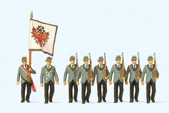 Preiser 24613 H0 Schützen beim Festzug 