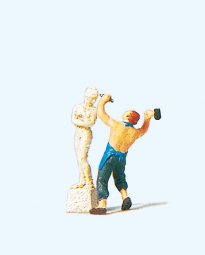 Preiser 29032 H0 Bildhauer mit Skulptur 