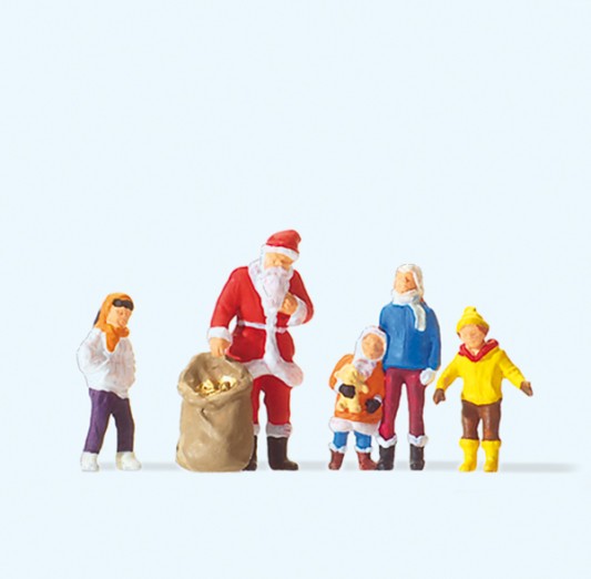 Preiser 29098 H0 Weihnachtsmann mit Kindern 