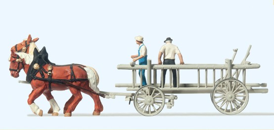 Preiser 30436 H0 Leiterwagen. Fertigmodell 