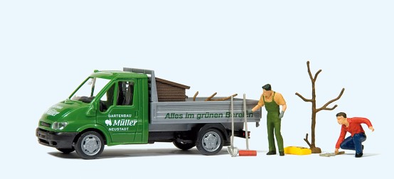 Preiser 33260 H0 Ford Transit "Gartenbau Müller" (Fertigmodell)